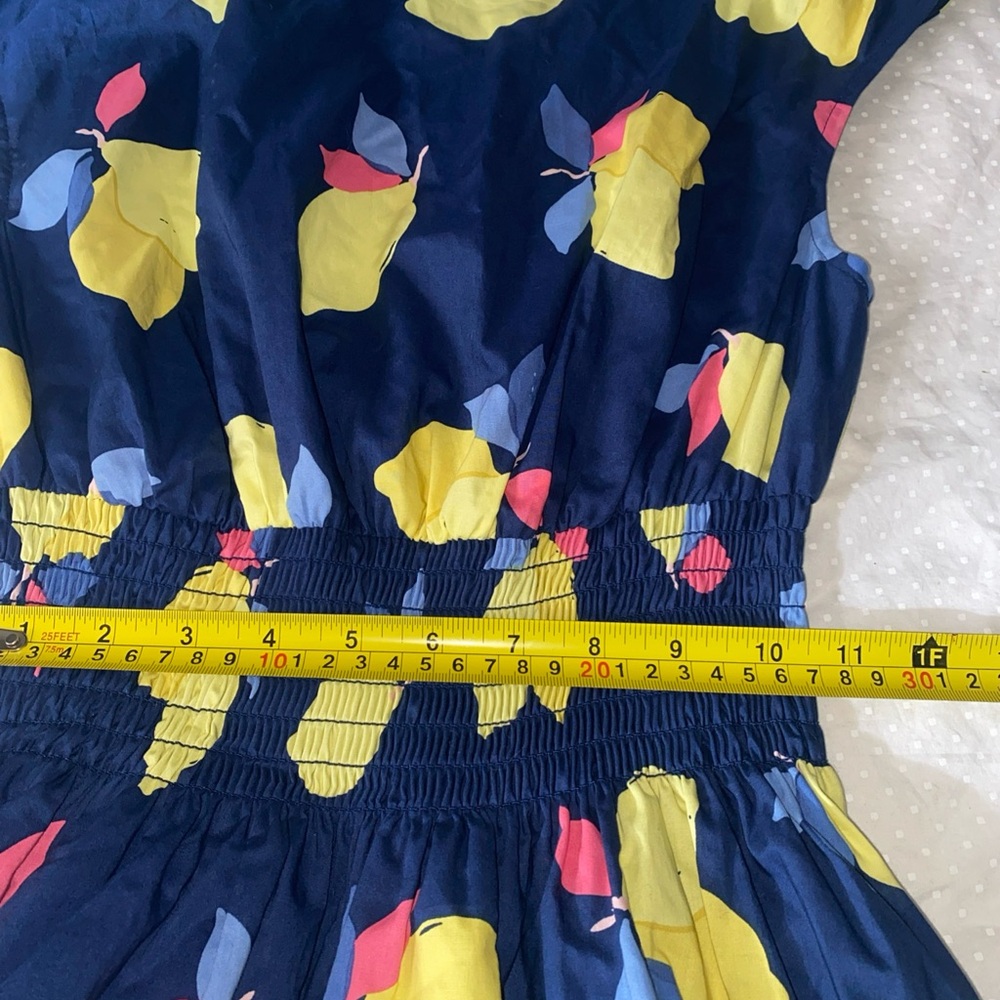 Kate Spade Lemon Zest Blaire Dress Size 0 Lemon Print Tea Length Pockets New - Picture 10 of 11